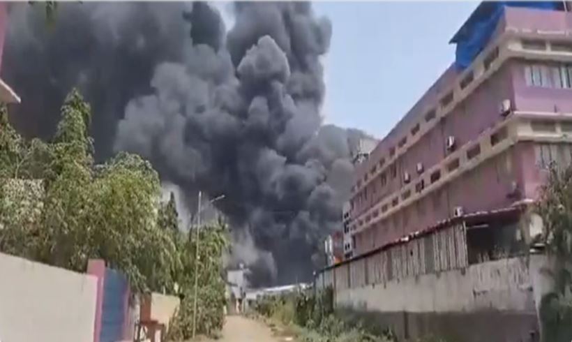 Fire breaks out at industrial area