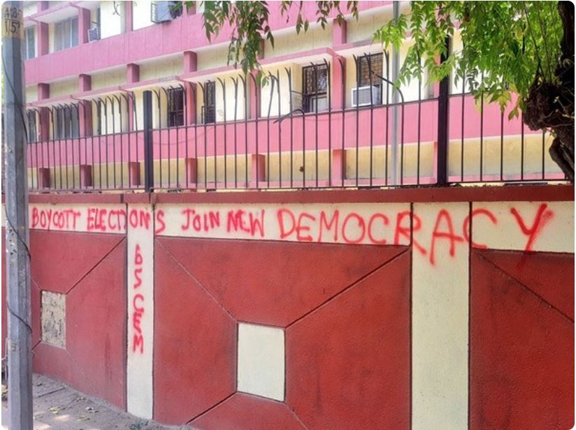 Boycott Elections Graffiti