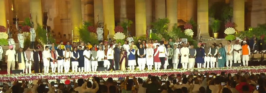 Prime Minister Modi with new Council of Ministers