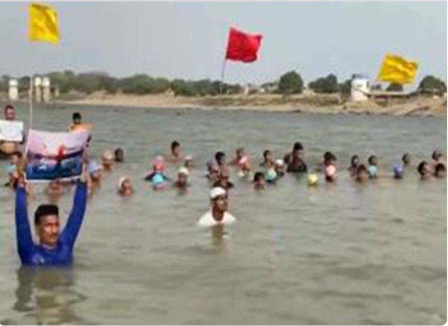 Swimmers from different age groups performed Yoga